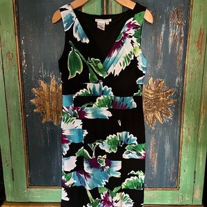 Floral Print Sleeveless Dress Maggie London Size 12